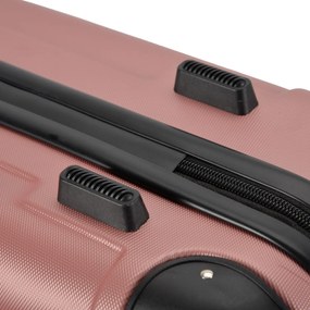 Stredný kufor so 4 kolieskami 65x44,5x27 cm, veľkosť M, farba Rose Gold