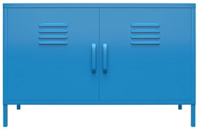 Modrá kovová komoda Novogratz Cache, 100 x 64 cm