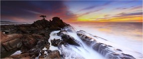Obraz hory v hmle (120x50 cm)