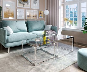 KONFERENČNÝ STOLÍK BELLA CHRÓM + SKLO