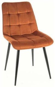 Jedálenská stolička Chic Velvet, oranžová