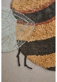 Žltý prateľný ručne tkaný bavlnený detský koberec 115x150 cm Bee – Lorena Canals