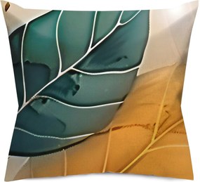 SATÉNOVÁ OBLIEČKA NA VANKÚŠ SATYNLOVE PREMIUM 40X40 CM LISTY