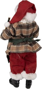 Vianočné dekorácie Santa Claus v pracovnom držiacom hojdacieho koníka - 16*8*28 cm
