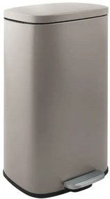 Spirella Spirella pedálový odpadkový kôš akira matná šedo-hnedá oceľ soft-close 50 l 10.21571