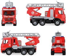 Lena Hasičské auto s funkčnou striekačkou Mercedes Benz Arocs, 47 cm