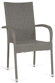 Technoratanová stolička Pariso sivá