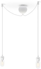 Biely dvojitý závesný kábel k svietidlám UMAGE Cannonball