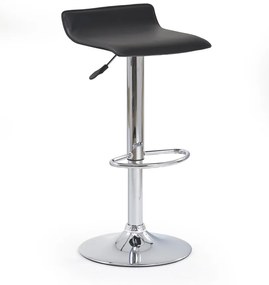 Barová stolička H-1 - čierna / chróm