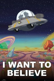 Plagát, Obraz - Rick And Morty - I Want To Believe