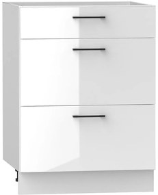 Kuchynská skrinka Oscar D60s/3 biely lesk/biela