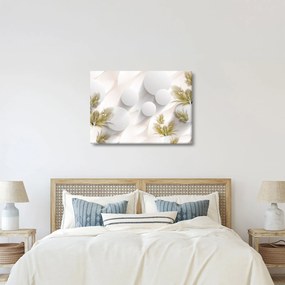 Obraz - 3D kruhy s kvetinami (70x50 cm)