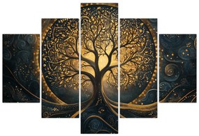 Obraz – Strom so zlatou aurou (150x105 cm)
