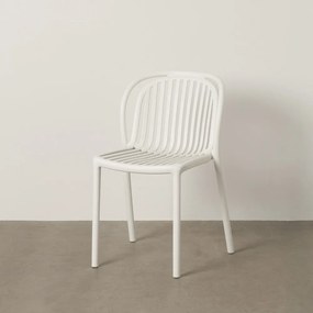 Biela plastová jedálenská stolička Alia – Ixia