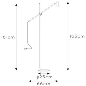 Lucide 30772/01/30 - Stojacia lampa PHILINE 1xGU10/5W/230V