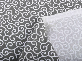 Biante Bavlnený záves Sandra SA-258 Ornamenty na tmavo sivom 130x160 cm