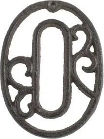 Domové číslo 0, hnedá liatina%