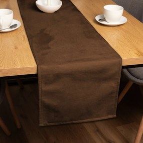 Biante Behúň na stôl/imitácia brúsenej kože Alcantara ALC-013 Hnedý 20x120 cm