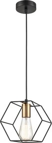 Toolight Toolight, závesné svietidlo 1xE27 APP1131-1CP, čierna-zlatá, OSW-40003