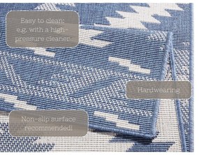 Modro-krémový vonkajší koberec NORTHRUGS Malibu, 80 x 150 cm