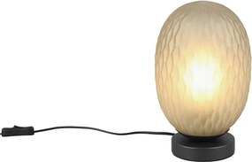 Zelená stolová lampa so skleneným tienidlom (výška 28,5 cm) Facette – Trio