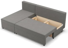 Rohová rozkladacia sedačka FERMO Kronos svetlosivá