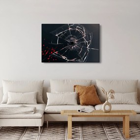Abstraktný obraz - rozbité sklo (90x60 cm)