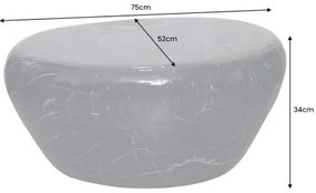 Konferenčný stôl Stone 44853 75x52cm Black marble look  - Komfort-nábytok
