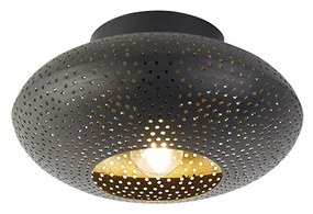 Orientálne stropné svietidlo čierne so zlatom 25 cm - Radiance