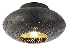 Orientálne stropné svietidlo čierne so zlatom 25 cm - Radiance
