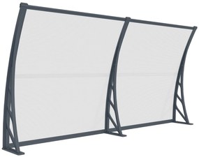 Hliníkový vchodový prístrešok BestBerg BBDA-J20 / 100 x 200 cm / sivý