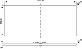 Cersanit City, pultová doska 105x45x2,5 cm, biela lesklá, S584-039