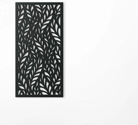 drevko Obraz z dreva Listy Rozmer obrazu: 44,5 x 22 cm, Farba dekorácie: Čierna