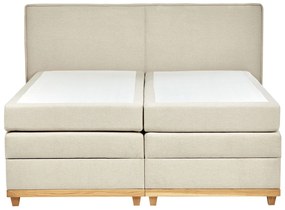Kontinentálna posteľ s úložným priestorom 180 x 200 cm béžová DYNASTY Beliani