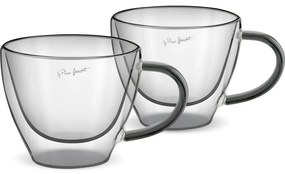 Lamart LT9117 2-dielna súprava pohárov na cappuccino Vaso, 190 ml, čierna