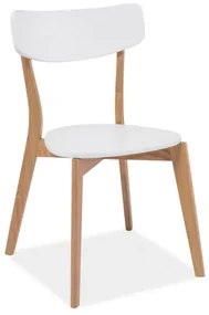 Biela drevená stolička MOSSO