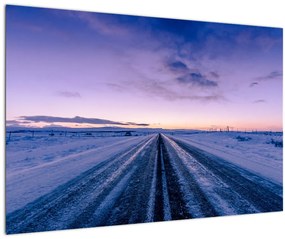 Obraz cesty v zime (90x60 cm)