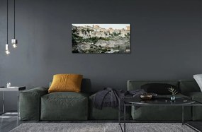 Sklenený obraz Španielsko Obec stromy 125x50 cm
