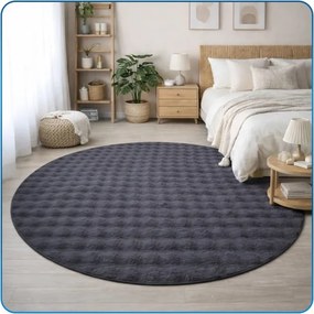 Koberec Rabbit Bubble sivý kruh