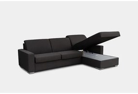 Rozkladacia rohová sedacia súprava LEKA pr. hnedá s úložným priestorom