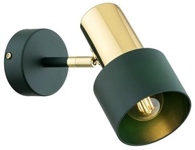 Argon 8111 - Nástenné bodové svietidlo DORIA 1xE27/15W/230V zelená/mosadz