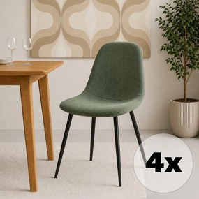 Set - 4 ks Jedálenská stolička AVENBERG RIVA zelená