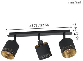 Eglo 99278 - Bodové svietidlo ESTEPERRA 3xE27/28W/230V