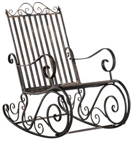 Kovové hojdacie kreslo Smile - Bronzová