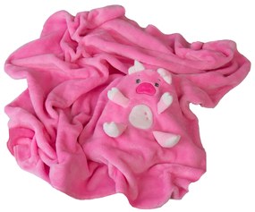 Babymatex Deka WILLY 85x100 cm - Ružová Prasiatko