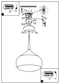 Eglo 97087 - LED RGBW Stmievateľné závesné svietidlo COMBA-C 1xLED/18W/230V