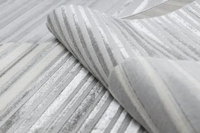 Koberec LIRA E2681 Pruhy, štrukturálny, glamour - sivý