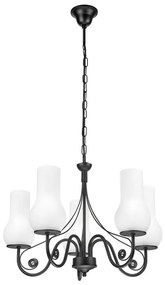 Brilagi - LED Luster na reťazi COTTAGE 5xE14/40W/230V čierna/biela BG1516B