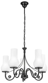 Brilagi - LED Luster na reťazi COTTAGE 5xE14/40W/230V čierna/biela BG1516B
