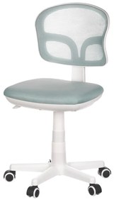 Detská stolička KA-C801 BLUE, modrá sieťovina, biely plastový kríž